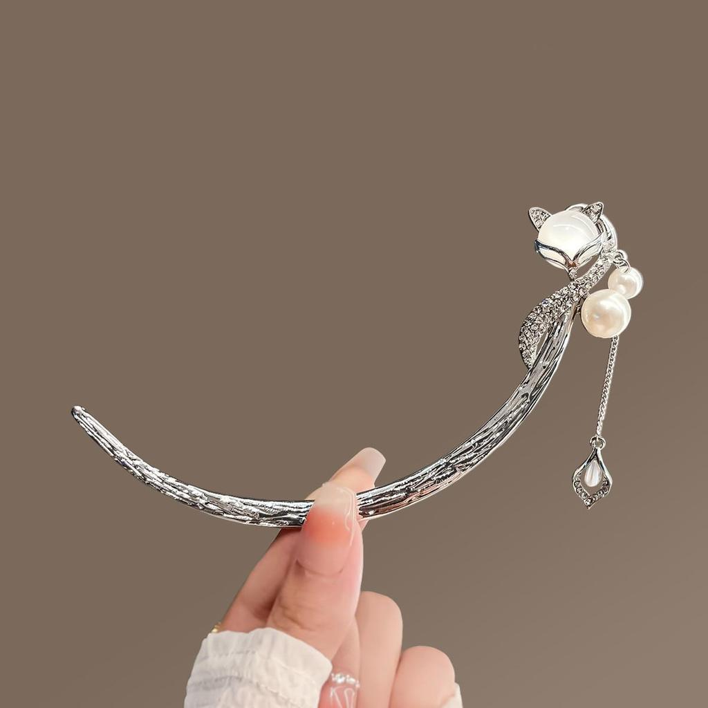 Four Seasons Chinese Tassel Hairpin: Ancient Style Hanfu with Fresh Pearl and Jiangnan Classical Cheongsam Hair Accessory