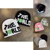 American Street Style Letter Knit Cap With Breathable Acrylic Material For Cold Weather