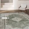 Vikama Bohemian Faux Wool Rug - Ultra-Thin, Stain-Resistant,Non-Slip Carpet For Study Room & Living Room,Soft Floor Mat Home Dec