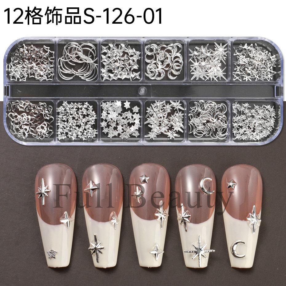 Nail Art Jewelry Japanese Metal Star Moon Mango Star Rivet Mixed Nail Jewelry