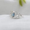 Larimar Silberring, Damenschmuck, 925 Sterlingsilber Handgefertigter Schmuck, Geschenk für Sie Ar8920