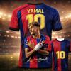 2026 Sommer Barcelona Trikot 10 Lamine Yamal Kinder Erwachsene Familie Schnelltrocknendes Sporttraining Fußball Kurzarm T-Shirt