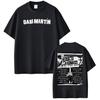 Cotton Casual T-Shirt with Dani Martín’s "Gira 25 Puntos Años" Tour Double-Sided Print Featuring Artist Name and Vintage Concert Poster with Tour Date