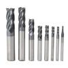 CNC End Mill Set, Carbide Tungsten Steel 4 Fultes Milling Cutter, Router Bits Rotary Bits Tool Straight Shank 2-12mm 8pcs
