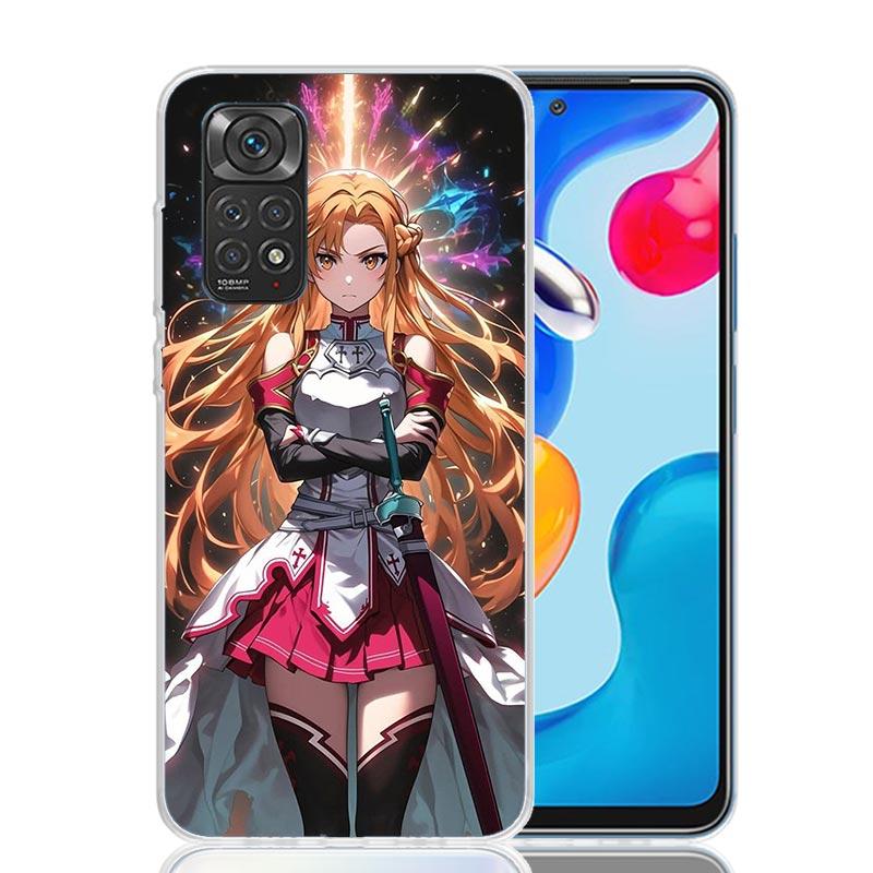 Sword Art Online Yuuki Asuna Phone Case For Xiaomi Redmi Note 15 14 13 12S 12 Pro Plus 11S 11E 11 11T 10S 10 Art Soft Pattern Co