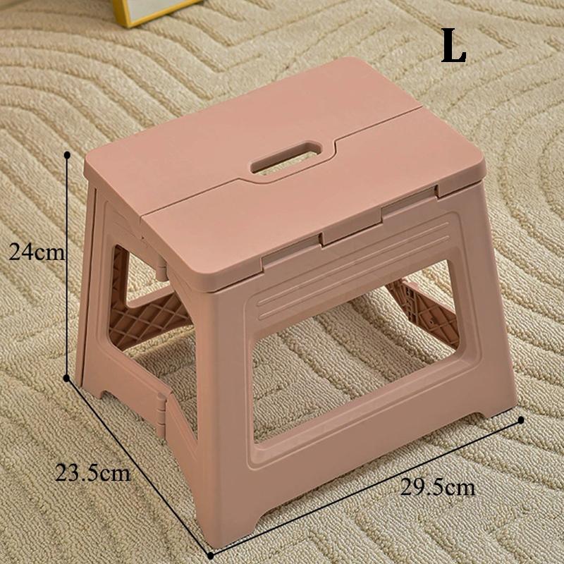 Folding Step Stool Lightweight Plastic Step Stool Foldable Step Stools Non Slip Folding Stools for Kitchen Bathroom Bedroom
