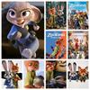 Zootopia Judy Nick Pintura de Diamantes 5D Llena de Diamantes DIY Pintura de Diamantes Hecha a Mano Kit de Pintura Decorativa de Dibujos Animados