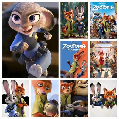 Zootopia Judy Nick 5D Diamond Painting Full of Diamonds DIY Handmade Diamond Painting Cartoon Decorative Painting Kit