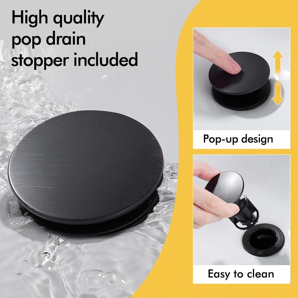 Waterfall Faucet Bathroom Faucet Single Handle One Hole Oil Rubbed Bronze Finish Large Spout Lavatory Faucets Oil Rubbed Bronze