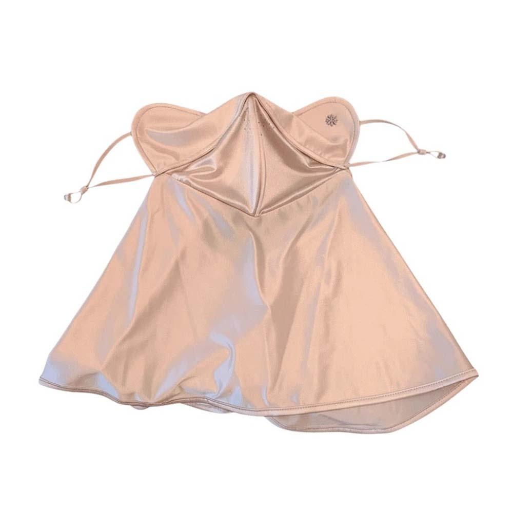 Elastic Neck Sunscreen Mask Satin Breathable Sunshade Mask Face Sun Protection  Seaside Vacation