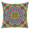 Mandala Print Meditation Cushion Cover National Wind Flax Pillowcase Home Decoration Retro Pillowcase 45*45Cm
