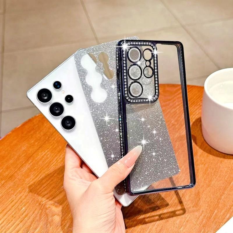 Diamond Case For Samsung Galaxy S25 Ultra S22 S23 Plus S24 S21 S20 FE A56 Glitter Shockproof Plating Clear Soft TPU Cover