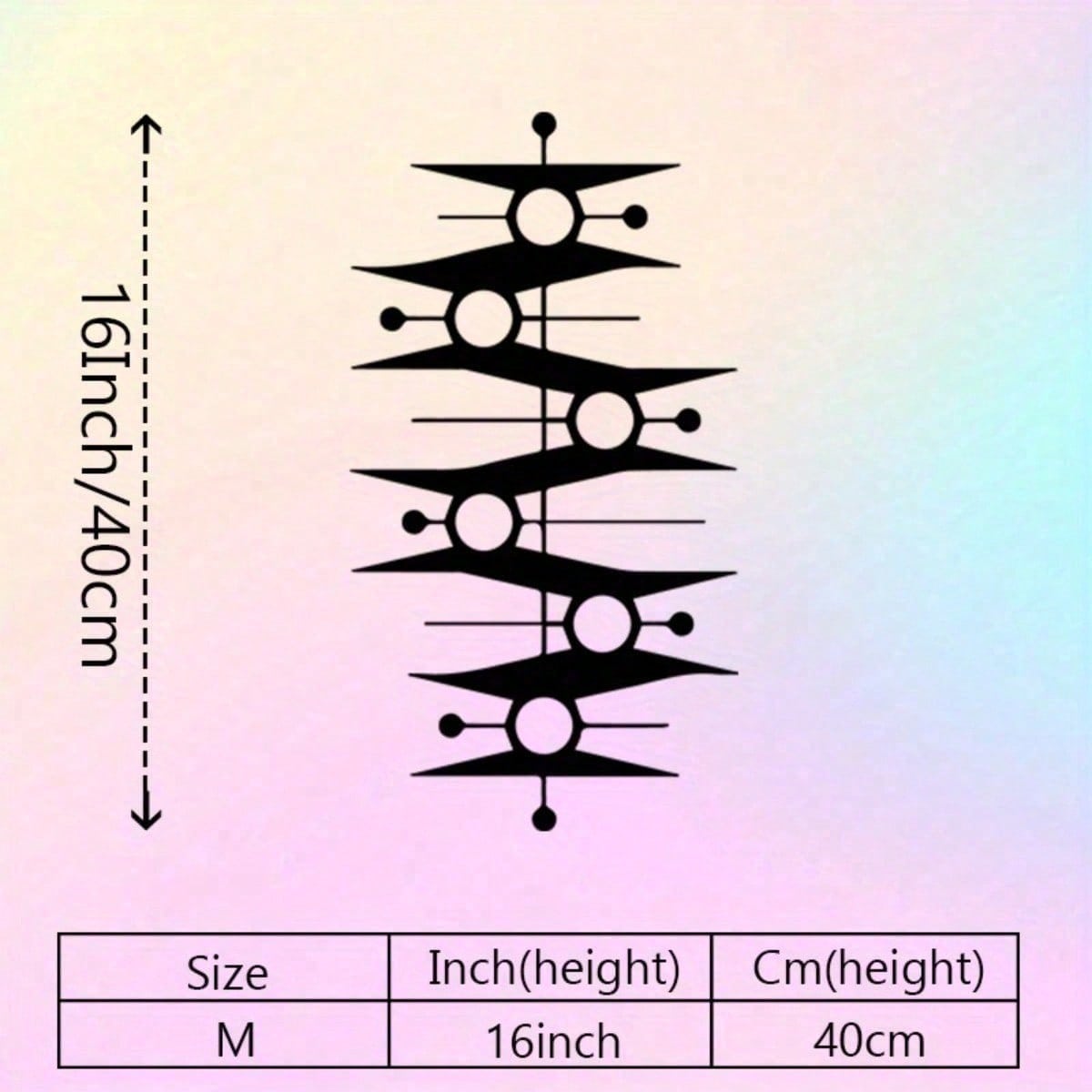 Abstract Geometric Metal Wall Art Black White Modern Office Decor Iron Sculpture Minimalist Gift 40x23