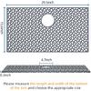 JUSTOGO Sink Protector for Kitchen, 29.5" X 15.6" Silicone Mat Grid for Stainless Steel Sink with Rear Drain, Heat Resistant Drying Mat