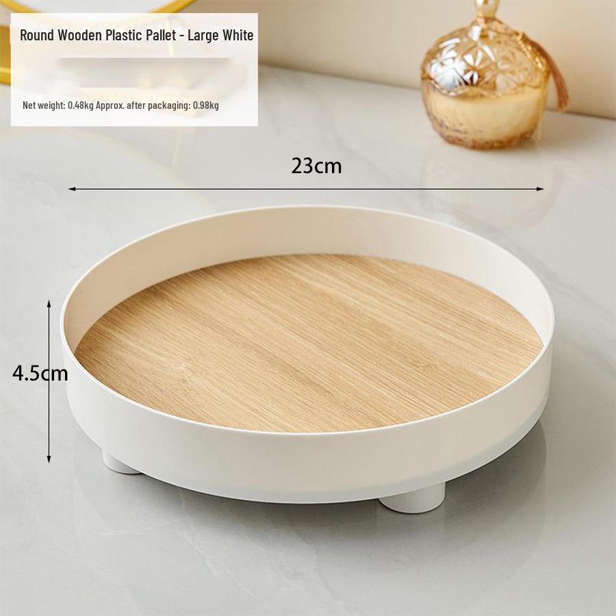 Nordic Round Coffee Table Tray for Ornaments, Aromatherapy, Perfume, and Cosmetics Storage.