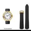 For Cartier Blue Balloon Nylon Canvas Belt Black Knight Watchband Convex Interface Men's Accessories Bracelet 20.12mm