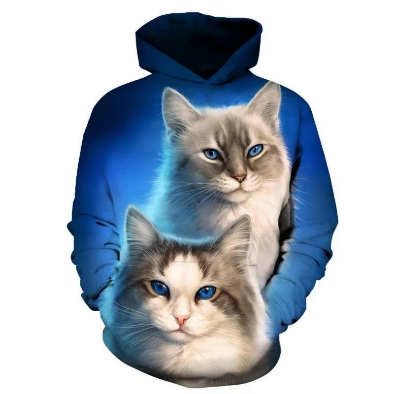 Modischer Kinder Hoodie Tiergrafiken Langarm Fuchs 3D Druck Junge Mädchen Sweatshirt Streetwear Locker Kinderkleidung Oberteil
