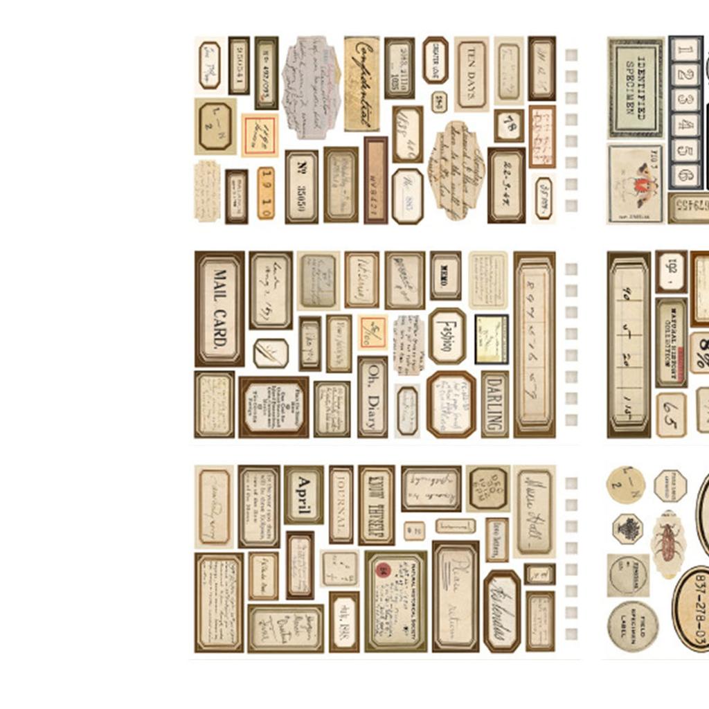 12 Stück Planer Aufkleber Bogen Retro Stil Dekorative Planer Aufkleber für Journal Kalender Sammelalbum