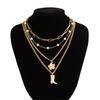 Adjustable Stackable Necklace with Boot Pendant and Simulated Pearls Clavicle Chain for Daily Wear Special Occasions