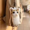 Portachiavi Peluche Attivato dalla Voce Gatto Miao Ciondolo Animale di Peluche Parlante Carino per Borse Zaini Regalo Divertente per Bambini Studenti