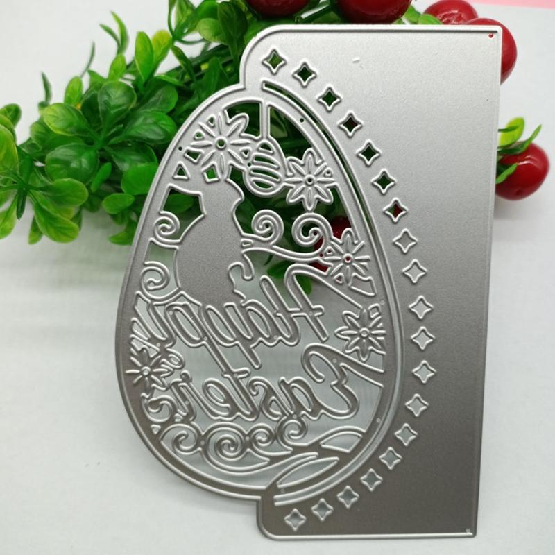 Bunnies Shape Cutting Dies Carbon Steel Die Cut Scrapbooking Embossing Templates for Scrapbooking Card Making Packaging