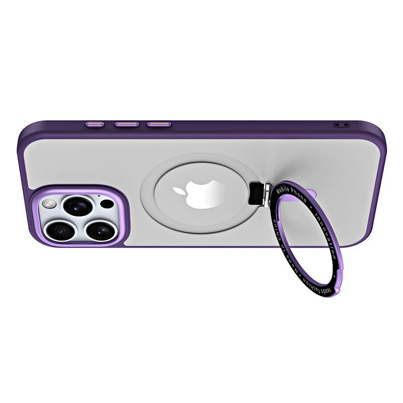 Für iPhone 16 Pro Magnetische Hülle Sturzsichere TPU+Acryl Ständer Handyhülle