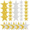 50 Pcs Star Stickers Glitter Adhesive Stars Crafts Kid Small Sparkly Christmas For Packaging and Card Decoration