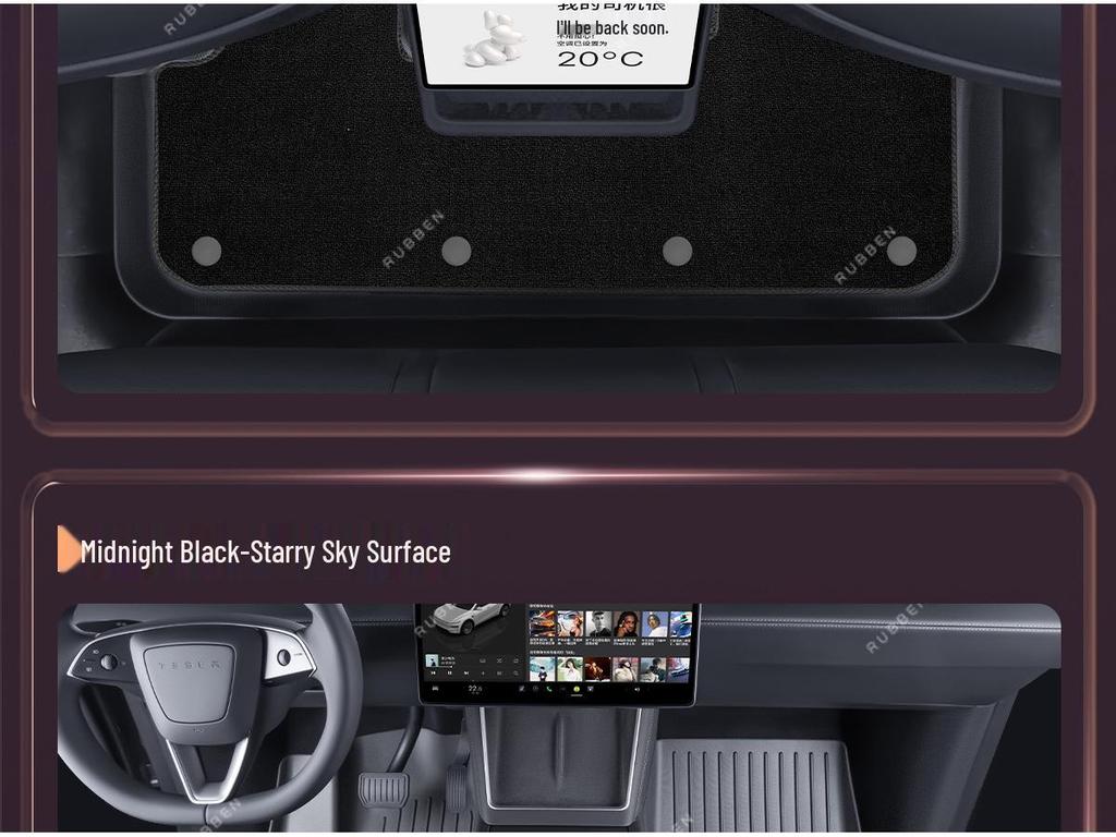 Tesla Refreshed Model 3/Y TPE Floor Mats for Interior Protection and Decoration
