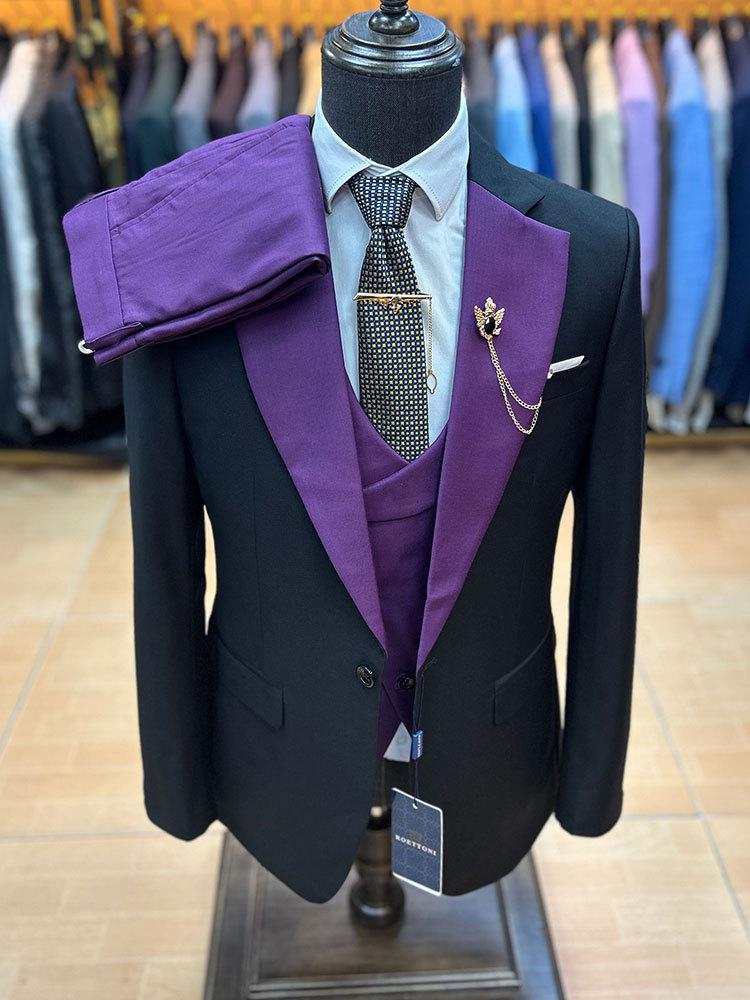 Men's European & American Style Slim Suits: Fashionable Business Black & Khaki Formal Wear