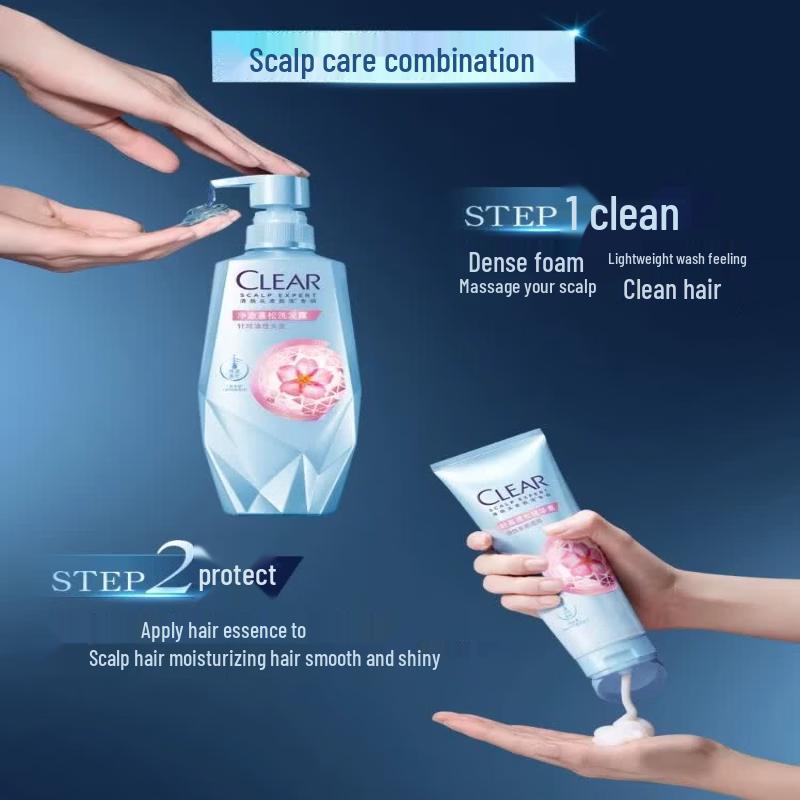 CLEAR Purifying & Volumizing Scalp Care Shampoo, 2x700g Pack