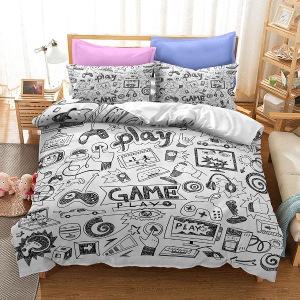 Spielekonsolen-Griff Zwei Serien Bettwäsche Dreiteiliges Eaby Heimtextil-Set