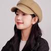 Solid Color Vintage Newsboy Cap Duck Tongue Painter Cap Casual Retro Berets Hat  Female