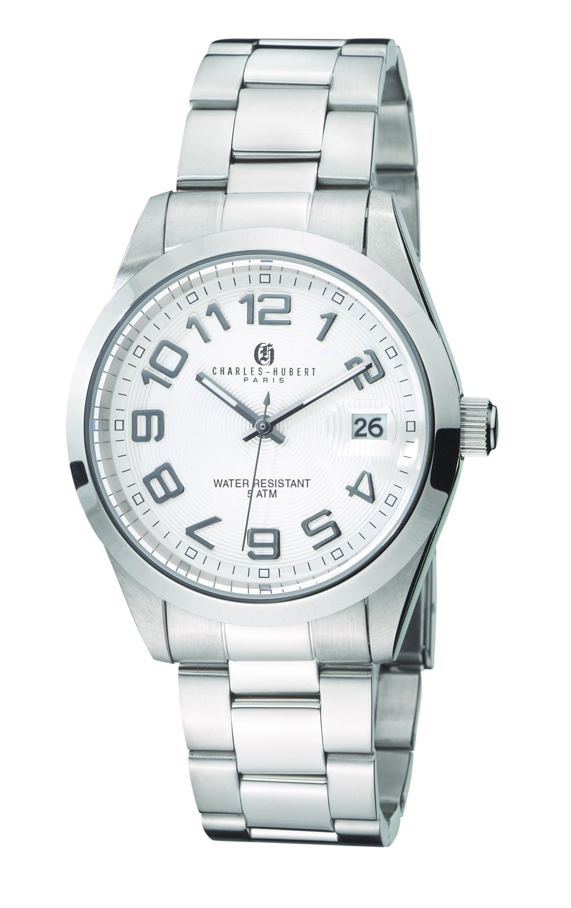 

Watch Charles Paris 3 Hand Date 3858 Silver [Charles Hubert] Hubert, Men s серебряный