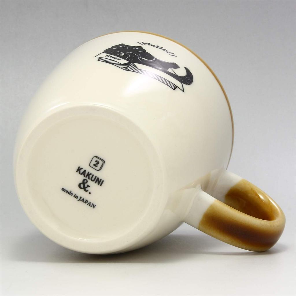 Casual Life Mino Ware Cat Mug, Black, K13381, 270ml