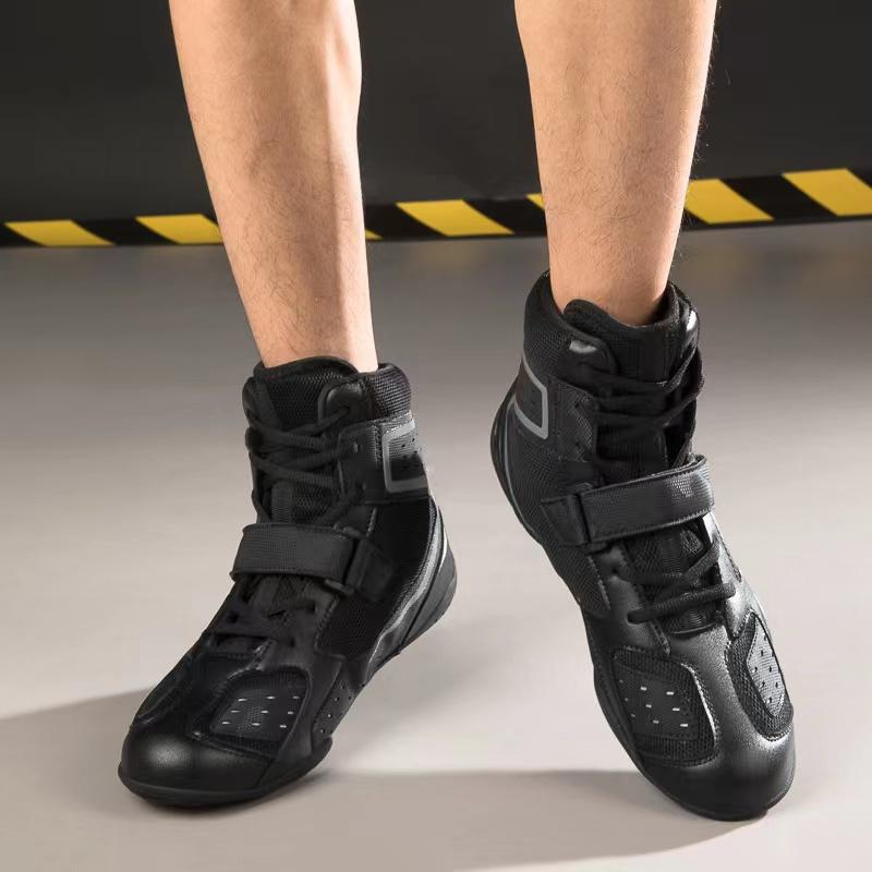 High Tube Professional Wrestling Boots for Men Women Breathable Sports Shoes Unisex Hard-Wearing Boxing Sambo Shoe