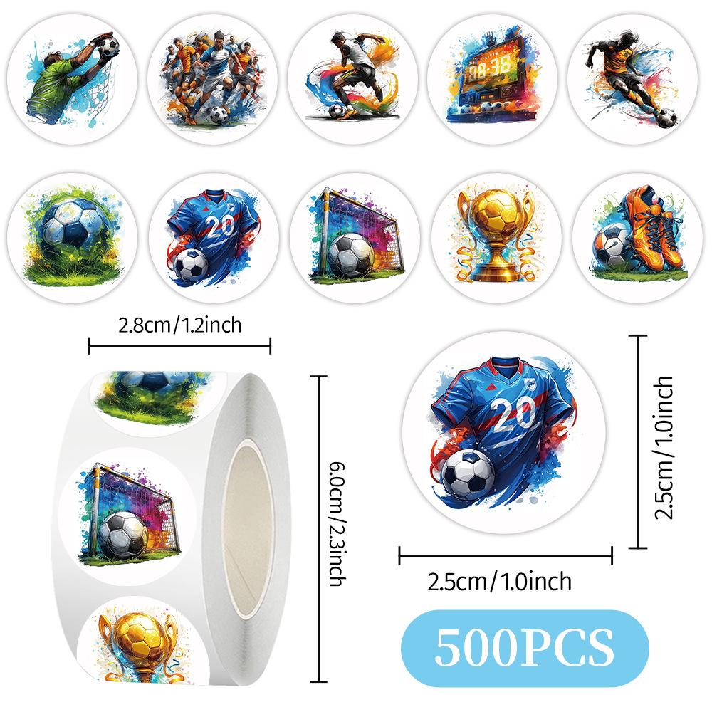 American Football Sticker Roll - 500 Decorative Adhesive Stickers for Suitcases, Journals, DIY Projects