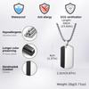 Men's Stylish Dog Tag Pendant Necklace, Stainless Steel Geometric Dog Tag Necklace, Fashion Casual Jewelry Gifts for Father Day