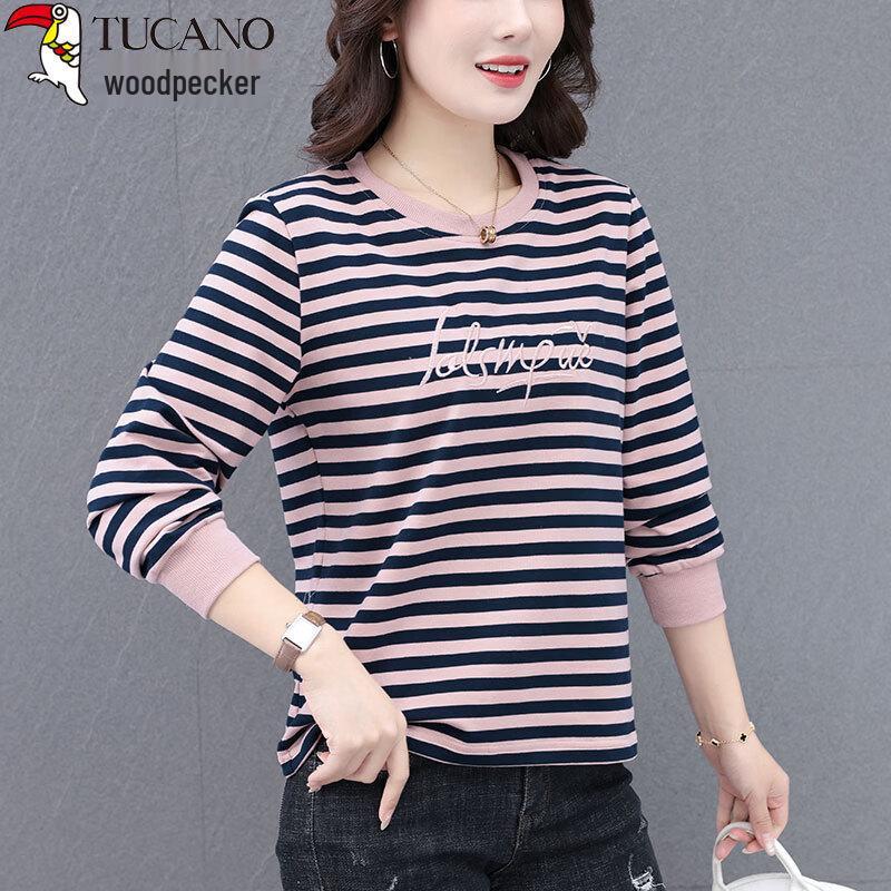 Woodpecker Women's Striped Cotton Long-Sleeve T-Shirt