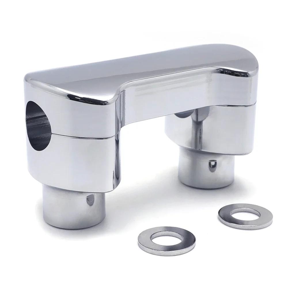Chrome Top Clamp Kit 1 inch For Harley Davidson Softail Aftermarket Motorcycle Parts 2" Tall Hefty Handlebar Riser