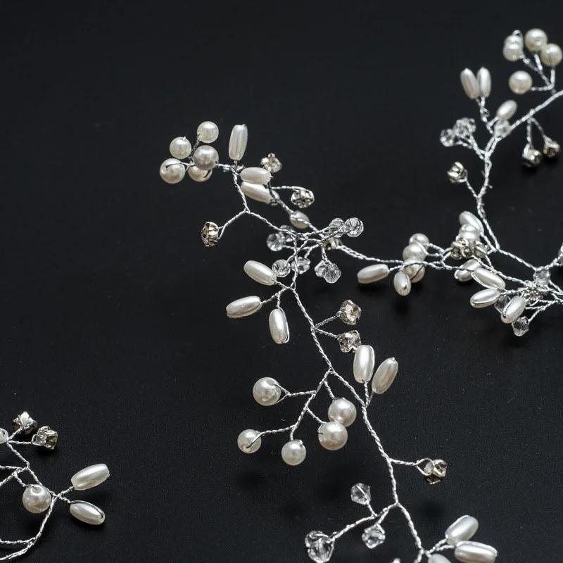 Mode Braut Hochzeit Kopfschmuck Kristall Perle Haarband Braut Haarschmuck Hochzeit Kopfschmuck für Frauen Haarprodukte