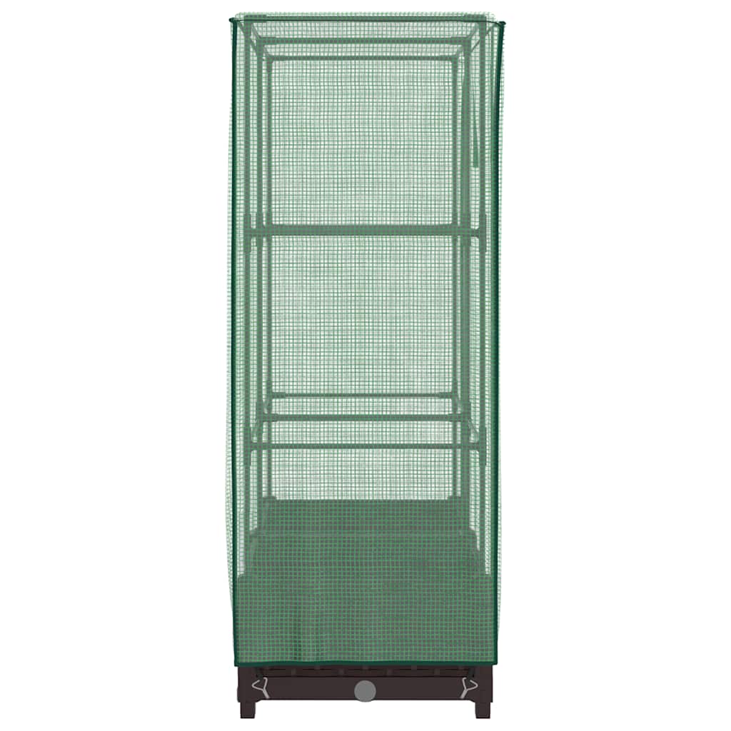 Vidaxl Raised Planter With Greenhouse, Rattan Look, 80X40X123 Cm