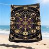 1pc Astrology Symbols Mandala Throw Blanket Polyester Fiber, Lightweight Flannel, Soft & Warm, All Season Use for Outdoor, Camping