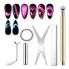 Kattenoog Nagelmagneet Tool Set, Franse Tips Kattenoog Hartvormige Magneten Nagelmagneet Stick Kattenoog Gelnagellak Magneten Tools Manicure