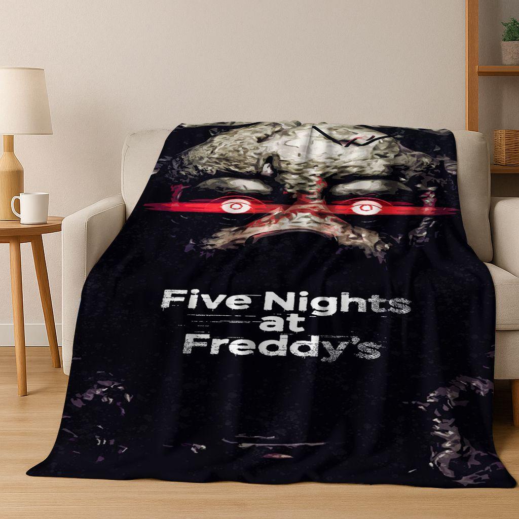 3D Game F-FNAF Freddy Cartoon Flannel Blanket for Bed Bedroom Room Living Room,Soft Warm Throw Blanket Camping Picnic Gift Kids