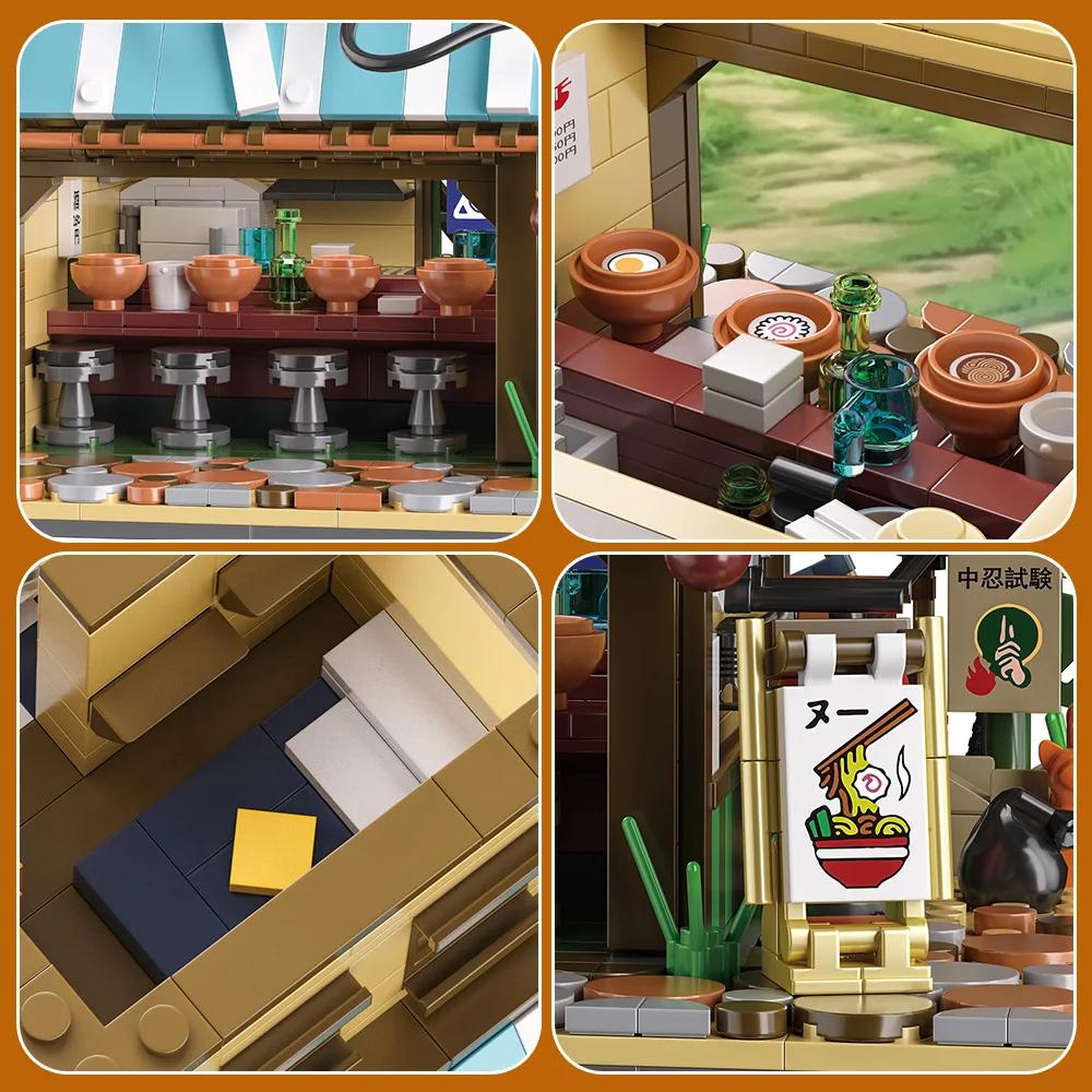 Idées techniques Restaurant japonais Street View Building Block Expert Ramen House Set Briques Jouet DIY pour enfants Cadeaux de vacances
