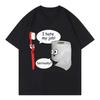 Funny Meme Graphic T Shirts High Street Fashion Trend Short Sleeve Cotton T-shirt  Casual T-shirts  Clothing Tops