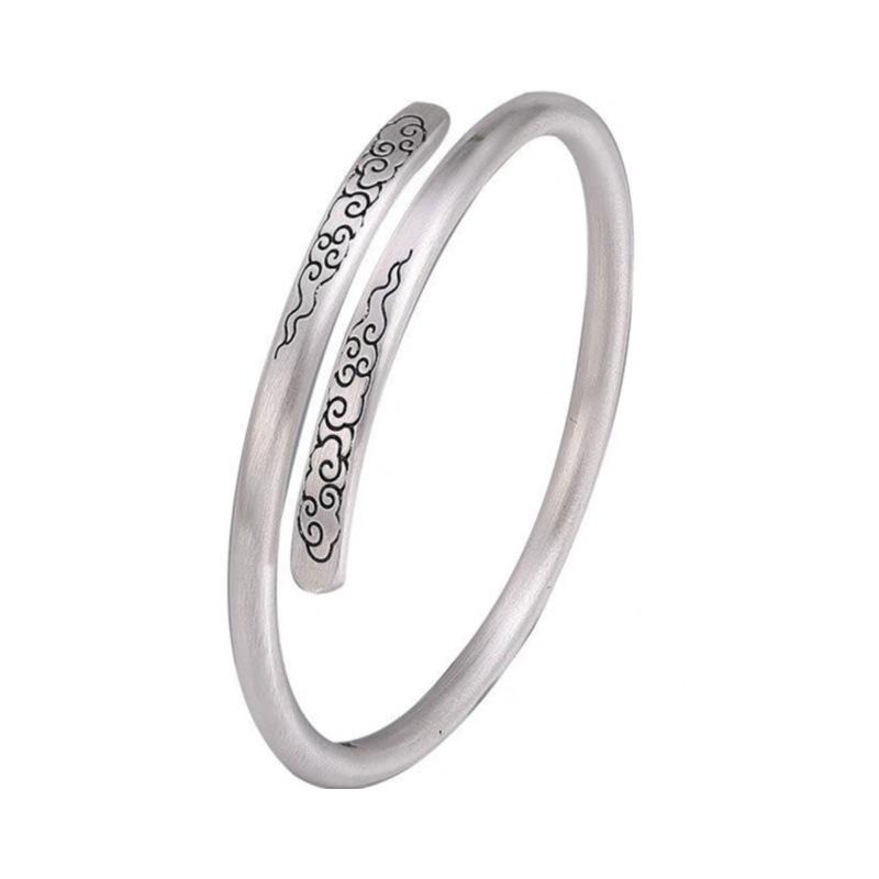 

Открытый браслет женский этнический стиль ретро однотонный потертый браслет простой матовый браслет праздничный подарок Adjustable size