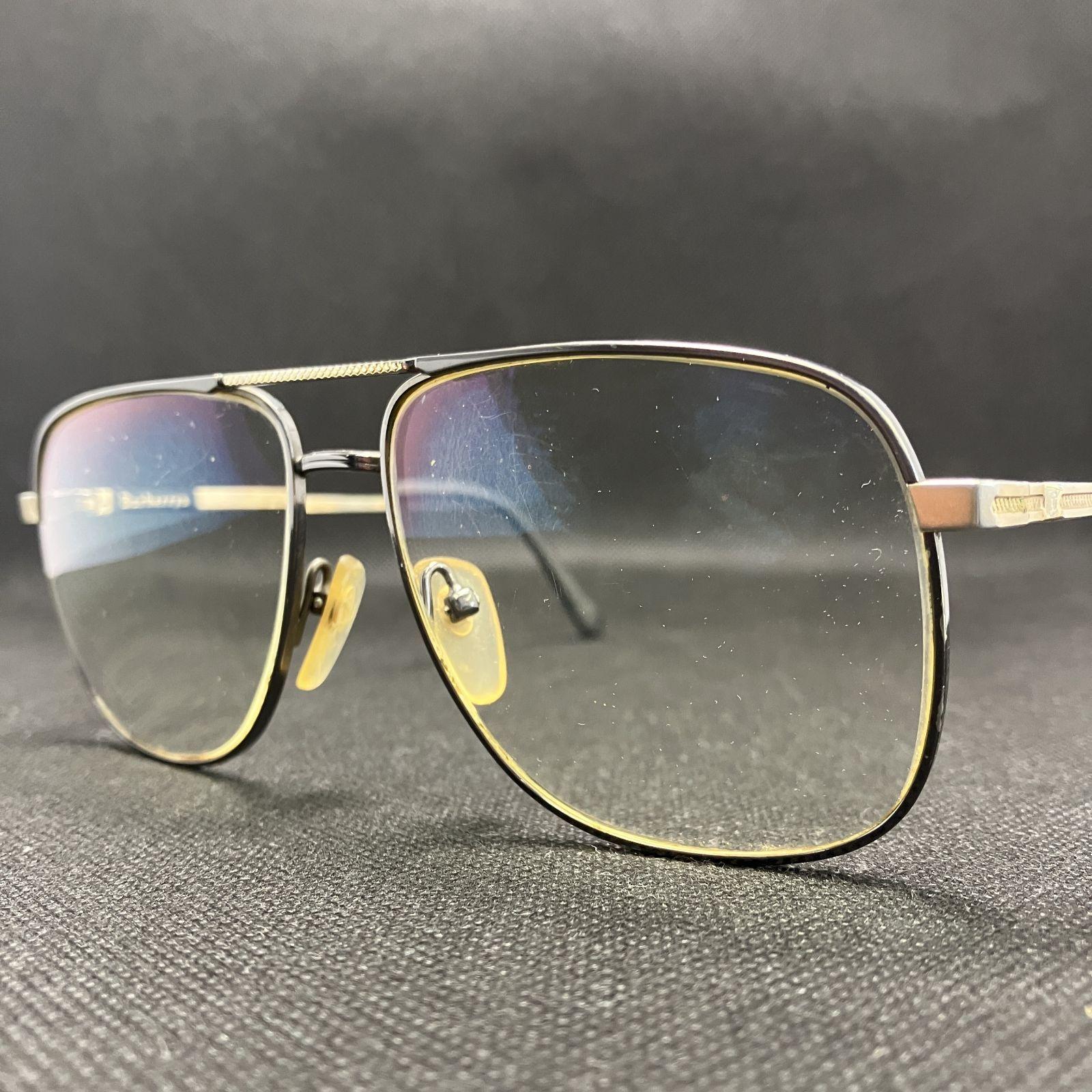 Used BURBERRY Burberry Glasses Prescription Black x Gold 1976