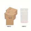 100 Stück Ohrring-Verpackungskarten-Set – DIY-Clips, Präsentationskarten mit Beutel, Papierkarten für Schmuck (Ohrringe, Ringe, Anhänger)