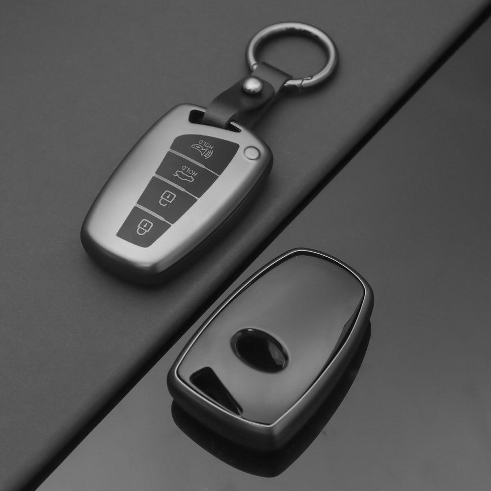 3 4 Buttons Car Key Case Shell For Hyundai Santa Fe Sport Ix45 Equus Centennial Genesis G80 Grandeur Azera 2013- Cover Fob